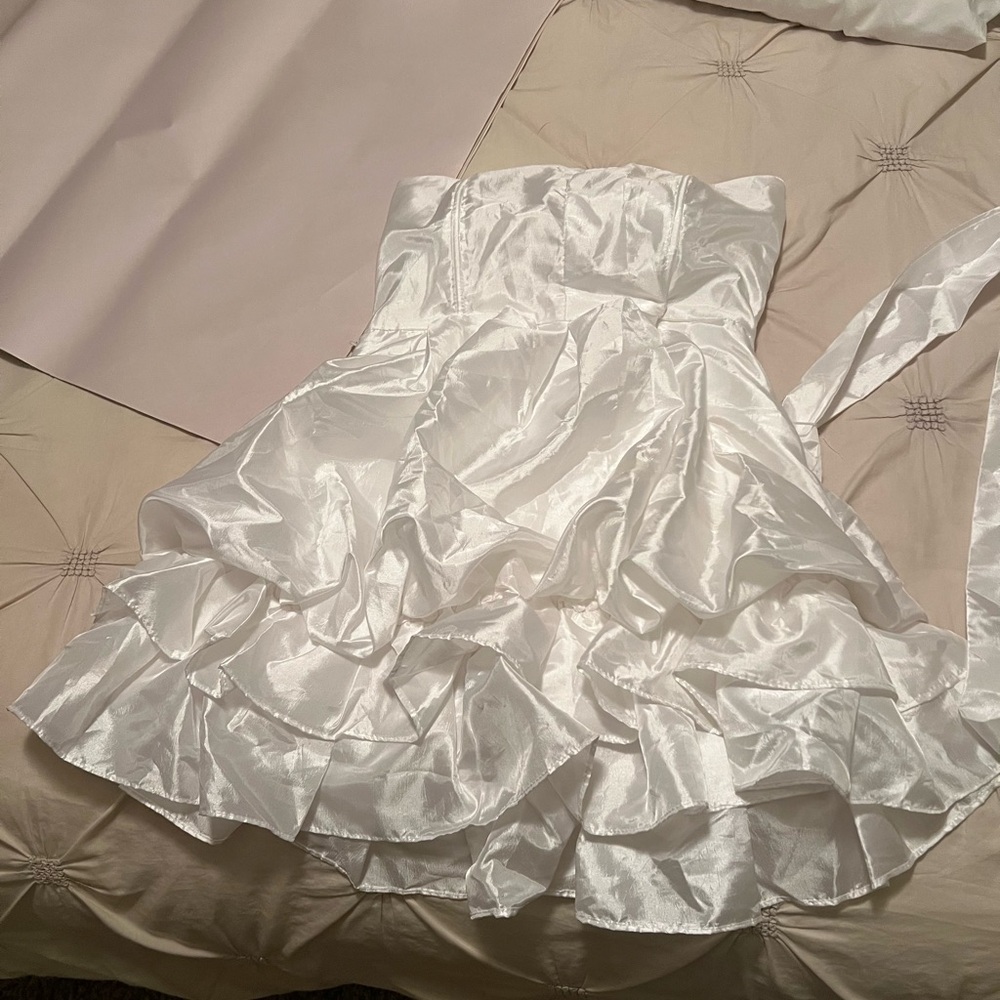 Wet Seal White Smocked Dress